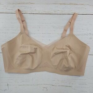 Honeylove Bra XL 38D 38DD Nude Wireless Crossover Mesh Convertible Stretch